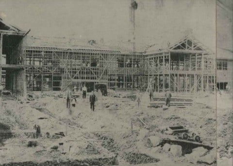 昭和5年当時の施工風景